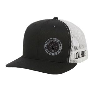 IBEW YOUR LOCAL HERE LEFT PANEL CHARCOAL UNION MADE TRUCKER HAT BASEBALL CAP HL0026 IBEW YOUR LOCAL HERE LEFT PANEL CHARCOAL UNION MADE TRUCKER HAT BASEBALL CAP HL0026