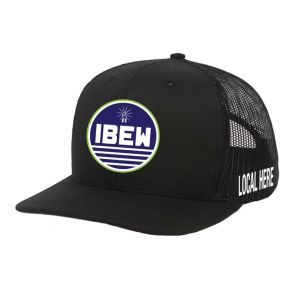 IBEW YOUR LOCAL HERE LIME TRIM TEXT CHARCOAL UNION MADE TRUCKER HAT BASEBALL CAP HL0059 IBEW YOUR LOCAL HERE LIME TRIM TEXT CHARCOAL UNION MADE TRUCKER HAT BASEBALL CAP HL0059