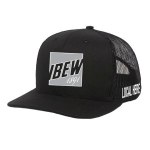 IBEW YOUR LOCAL HERE GREY SQUARE UNION MADE TRUCKER HAT BASEBALL CAP HL0068 IBEW YOUR LOCAL HERE GREY SQUARE UNION MADE TRUCKER HAT BASEBALL CAP HL0068