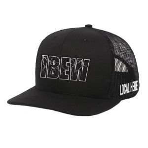 IBEW YOUR LOCAL HERE LIGHTNING TEXT UNION MADE TRUCKER HAT BASEBALL CAP HL0069 IBEW YOUR LOCAL HERE LIGHTNING TEXT UNION MADE TRUCKER HAT BASEBALL CAP HL0069