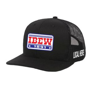 IBEW YOUR LOCAL HERE SQUARE WESTERN UNION MADE TRUCKER HAT BASEBALL CAP HL0075 IBEW YOUR LOCAL HERE SQUARE WESTERN UNION MADE TRUCKER HAT BASEBALL CAP HL0075