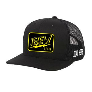 IBEW YOUR LOCAL HERE GOLD SQUARE UNION MADE TRUCKER HAT BASEBALL CAP HL0076 IBEW YOUR LOCAL HERE GOLD SQUARE UNION MADE TRUCKER HAT BASEBALL CAP HL0076