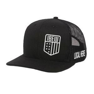 IBEW YOUR LOCAL HERE LEFT PANEL SHIELD UNION MADE TRUCKER HAT BASEBALL CAP HL0077 IBEW YOUR LOCAL HERE LEFT PANEL SHIELD UNION MADE TRUCKER HAT BASEBALL CAP HL0077