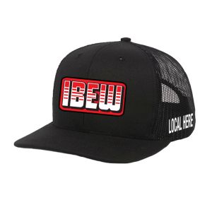 IBEW YOUR LOCAL HERE RED SQUARE UNION MADE TRUCKER HAT BASEBALL CAP HL0079 IBEW YOUR LOCAL HERE RED SQUARE UNION MADE TRUCKER HAT BASEBALL CAP HL0079