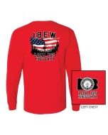 IBEW LOCAL 1319 FLAG DESIGN USA MADE UNION PRINTED LONG SLEEVE T-SHIRT