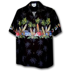 9440-33139 Men's Border Hawaiian Shirts