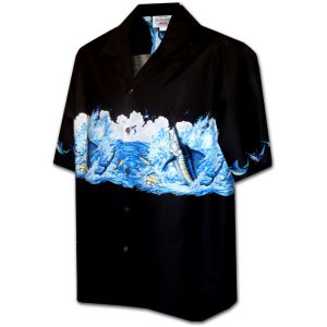 9440-37479 Men's Border Hawaiian Shirts