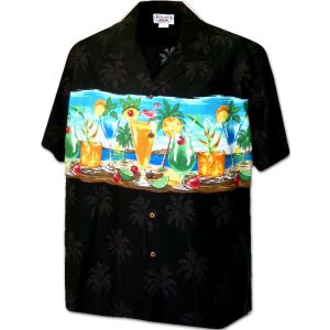 9440-38649 Men's Border Hawaiian Shirts