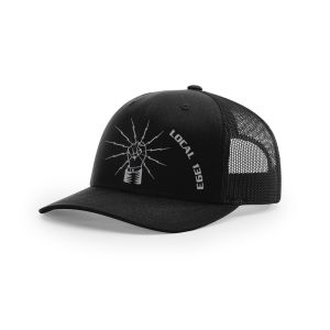 IBEW GREY HAND LOCAL 1393 TRUCKER HAT MESH BACK USA MADE EMBROIDERED CAP IBEW GREY HAND LOCAL 1393 TRUCKER HAT MESH BACK USA MADE EMBROIDERED CAP