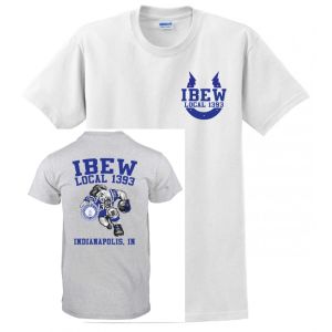 IBEW LOCAL 1393 COLT BACK INDIANAPOLIS INDIANA MENS USA FOOTBALL MADE TEE T-SHIRT