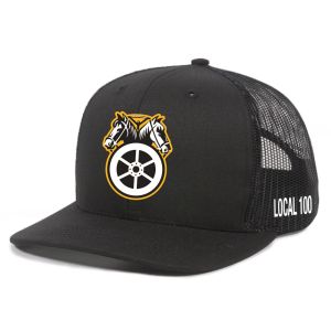 TEAMSTERS LOCAL 100 CANNABIS WORKERS TRUCKER HAT TEAMSTERS LOCAL 100 CANNABIS WORKERS TRUCKER HAT