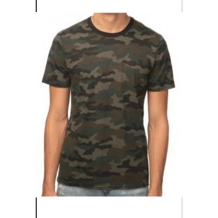 USA MADE ARMY CAMO TOP TEE ROY17551CMO 50/50 BLANK  T-SHIRT