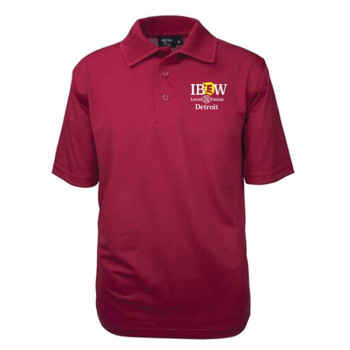 IBEW LOCAL 58 MENS SHORT SLEEVE POLO USA MADE UNION EMBROIDERED