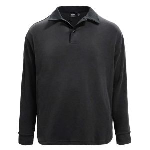 2466-VSF Men's Velour Fleece L/S Contrast Collar Polo