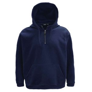 3722-CVC Men's Heavyweight Cotton Polyester Fleece Mock Neck 1/4 Zip Pullover Hoodie