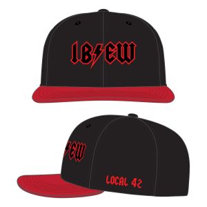 IBEW LOCAL 42 AC/DC FONT HAT DESIGN FLEX FIT CAP