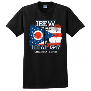 OHIO FLAG 1347 CINCINNATI OHIO UNION PRINTED USA MADE MENS TEE T-SHIRT