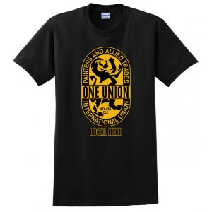 PAINTERS AND ALLIED TRADES UNION CUSTOM LOCAL NUMBER MENS TEE T-SHIRT