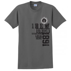 IBEW EST YOUR LOCAL HERE  DOWN SIDE USA MADE TEE UNION PRINTED FUNNY MENS S-4XL T-SHIRT