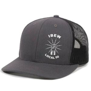LOCAL 50 IBEW USA MADE TRUCKER HAT SNAPBACK UNION EMBROIDERED