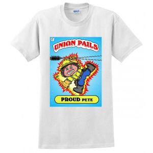 UNION PAILS PROUD PETE USA MADE UNION PRINTED MENS TEE T-SHIRT