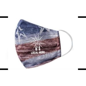 IBEW FACE COVER MASK USA MADE UNION PRINTED YOUR LOCAL HERE AMERICAN FLAG 5-PACK
