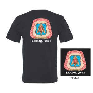 CARPENTERS YOUR LOCAL HERE SERVICE EMPLOYEES USA MADE UNION PRINTED MENS POCKET T-SHIRT 5070