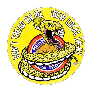 IBEW-LOCAL-DON'T-TREAD-ON-ME-1891 STICKER