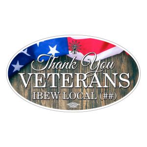 IBEW-LOCAL-THANKYOU-VETERANS STICKER
