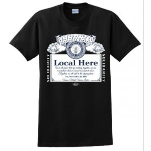 IBEW YOUR LOCAL HERE KING OF SOLIDARITY UNION PRINTED USA MADE MENS TEE T-SHIRT