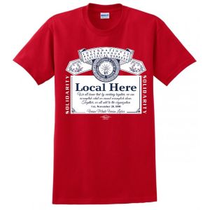 IBEW YOUR LOCAL HERE KING OF SOLIDARITY UNION PRINTED USA MADE MENS TEE T-SHIRT