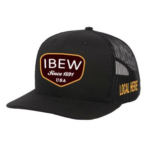 IBEW YOUR LOCAL PENTA LOGO HERE UNION MADE TRUCKER HAT BASEBALL CAP HL0011