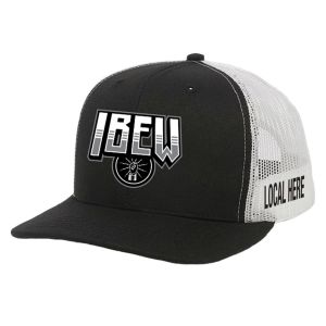 IBEW YOUR LOCAL HERE UNION MADE TRUCKER HAT BASEBALL CAP HL001-BLACK/WHITE-OSFA