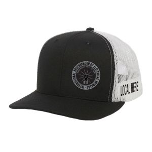 IBEW YOUR LOCAL HERE LEFT PANEL CHARCOAL UNION MADE TRUCKER HAT BASEBALL CAP HL0026