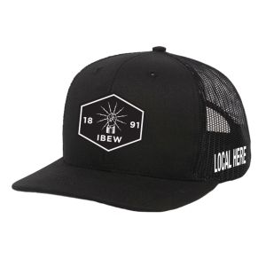 IBEW YOUR LOCAL HERE 6 SIDED UNION MADE TRUCKER HAT BASEBALL CAP HL0039