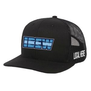 IBEW YOUR LOCAL HERE BLUE TEXT UNION MADE TRUCKER HAT BASEBALL CAP HL004