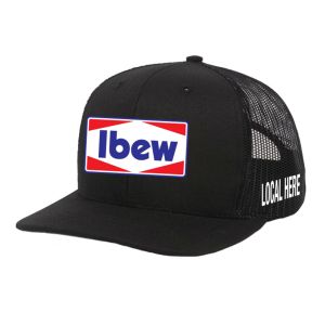 IBEW YOUR LOCAL HERE RWB LOGO UNION MADE TRUCKER HAT BASEBALL CAP HL008