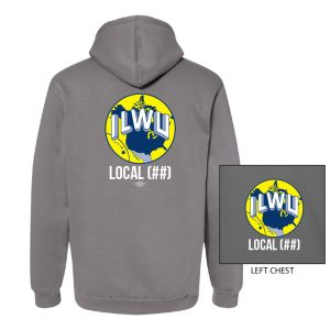 ILWU LONGSHOREMAN YOUR LOCAL HERE USA MADE UNION PRINTED MENS HOODY 960