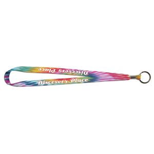 USA Made-Dye Sublimated Lanyard w/Ring (3/4" wide)