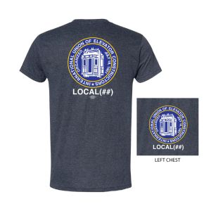 IUEC INTERNATIONAL UNION OF ELEVATOR CONSTRUCTORS MENS COTTON SHORT SLEEVE TRI BLEND T-SHIRT  5710