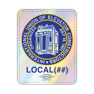 IUEC INTERNATIONAL UNION OF ELEVATOR CONSTRUCTORS HOLOGRAM STICKER