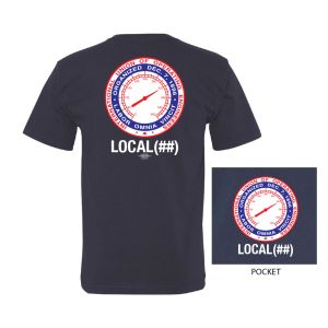 IUOE INTERNATIONAL UNION OF OPERATING ENGINEERS USA MADE UNION PRINTED MENS POCKET T-SHIRT 5070