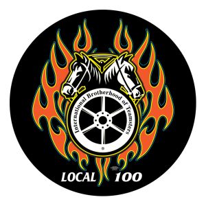 TEAMSTERS LOCAL 100 FIRE DOUBLE HORSE STICKER UNION MADE PICK YOUR SIZE AND QUANTITY