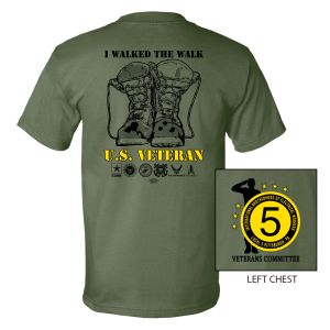 IBEW LOCAL 5 US VETERANS USA MADE MENS T-SHIRT-S-Military Green