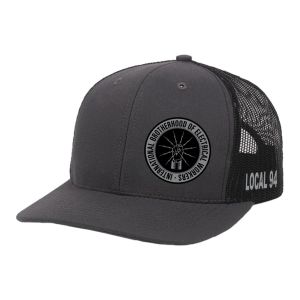 IBEW Local 94 trucker hat left panel logo