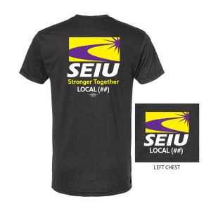 SEIU YOUR LOCAL HERE SERVICE EMPLOYEES USA MADE UNION PRINTED MENS TRI BLEND T-SHIRT 5710