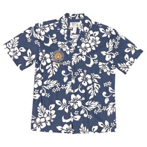 YOUR LOCAL HERE USA MADE HAWAIIAN SHIRT UNION EMBROIDERED FULL COLOR LOGO
