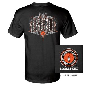 IBEW YOUR LOCAL HERE TRIBAL USA MADE UNION PRINTED T-SHIRT SL0037