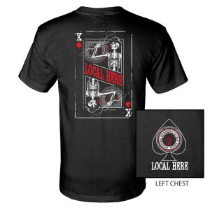IBEW YOUR LOCAL HERE KING CARDS USA MADE UNION PRINTED T-SHIRT SL0054