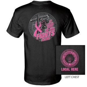 IBEW YOUR LOCAL HERE BREAST CANCER LINEMAN USA MADE UNION PRINTED T-SHIRT SL0096